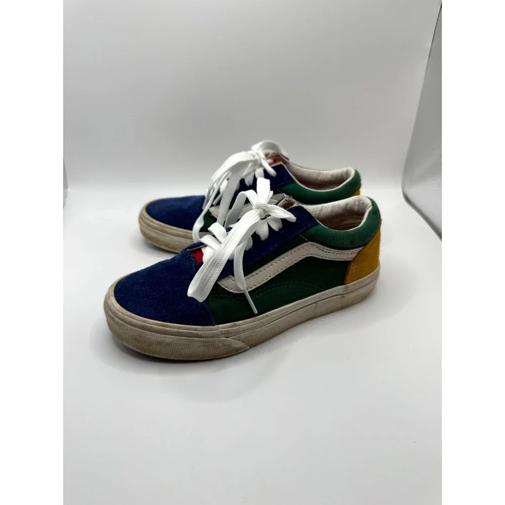 VANS Old Skool Yacht Club Kids 13.5 Sneaker Multicolor Suede Low Top Skate Shoes